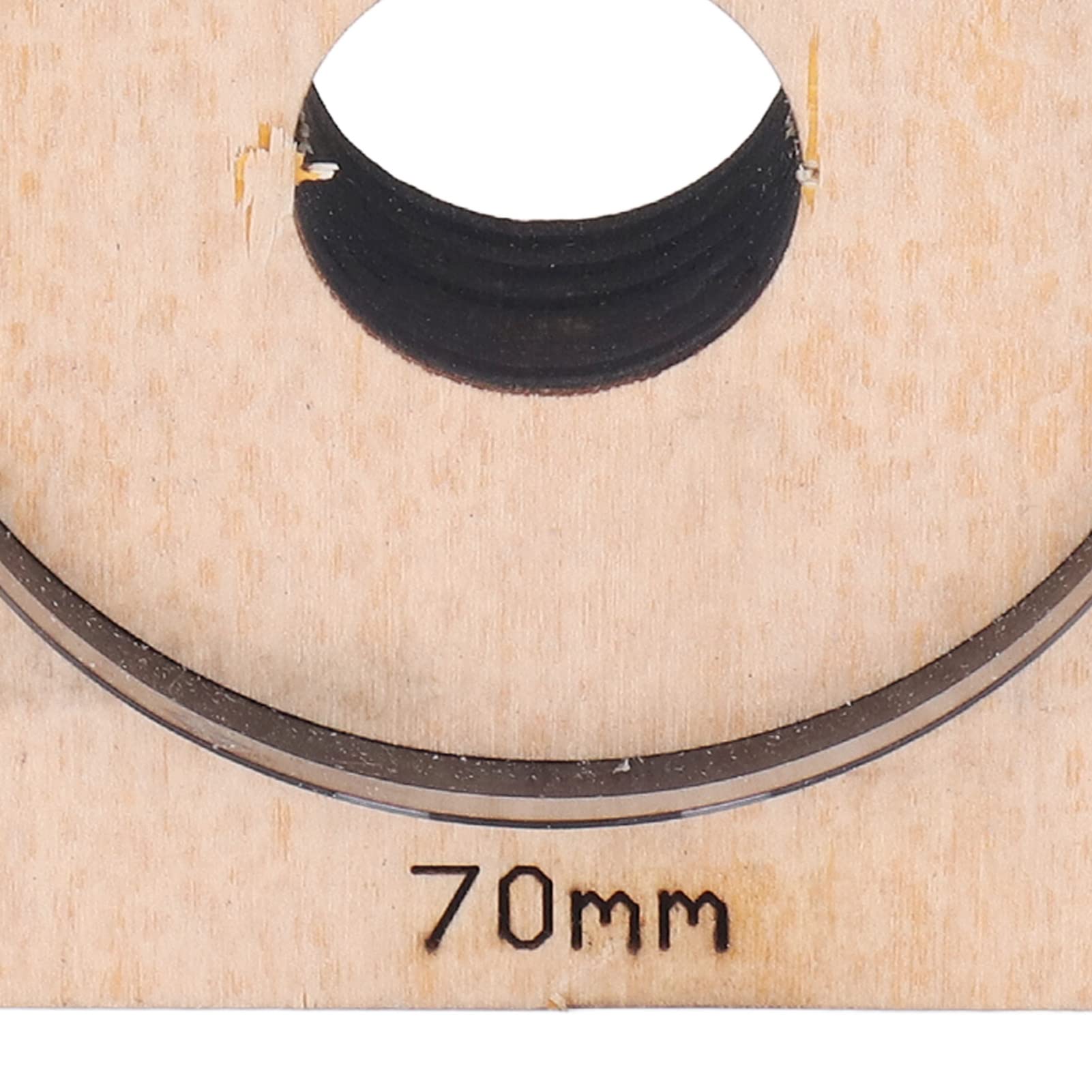 Fustelle per Pelle con Tavola di Legno, Stampi per Punzonatura in Acciaio Legato Fustella Rotonda per Cartone per Portafogli in Tessuto di Pelle da 70 mm