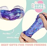 Vista 2 de Joyin 12 huevos de Pascua precargados con limo de galaxia, masilla colorida con juguetes, juguetes de lodo para aliviar el estrés para niños, caza