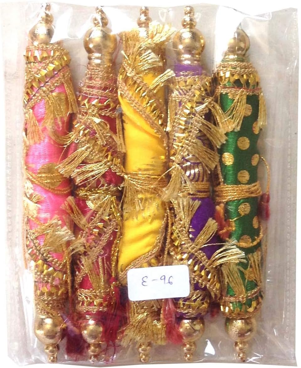 N R Creations Pack of 5 Roll up shagun envelopes Gift Envelope Money Holder Fancy Packet - E96
