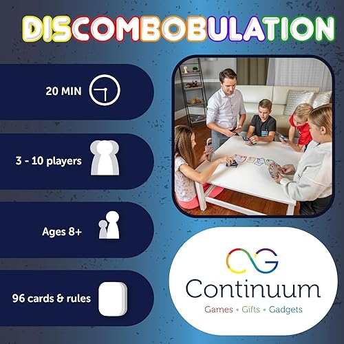 Miniatura 6 de Continuum Games Discombobulation el divertido juego de cartas de reglas ridículas, rimas, reacciones, volcados de datos y desafíos. Perfecto para