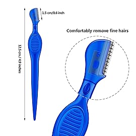 Mudder 28 Pcs Eyebrow Razor Knife Shaver Trimmer Shaver Multipurpose Exfoliating Tool Facial Hair Removal for Women Valentine Gift Giving(Blue,Royal Blue)