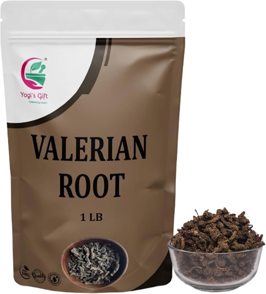 YOGI’S GIFT – Celebrating health Valerian Root Whole 1 LB, 100% Natural & Pure, for Tea & Herbal Blends, Naturally Strong Aroma, Resealable Bag for Freshness - By Yogi’s Gift®