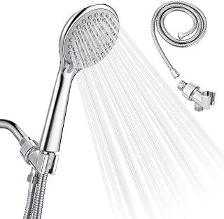 LifHap Handheld Shower Head High Pressure 5 Modes, 59 Inch Stainless Steel Hose & Holder, Easy Install