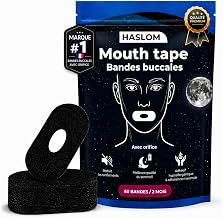 Mouth Tape – HASLOM – Anti-Snoring Oral Tape – Sleeping Tape – Sleeping Oral Dressing, Breathing, Hypoallergenic Maximum Adhesion – 60 Units 2 Months