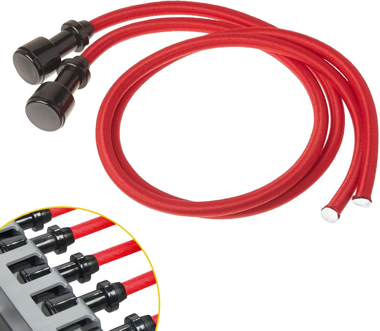 Double Power Resistance Cord - 2 Cords for Extra Resistance - Compatible with Select AeroPilates reformers – 40% Extra Tension, Easy Installation, Durable Build