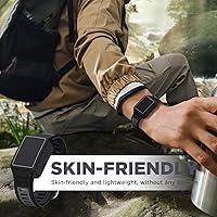 Vista 4 de Correa de silicona para Amazfit Helio Fitness Tracker, correa de repuesto compatible con Amazfit Helio Fitness Tracker, accesorios de correa de Gris