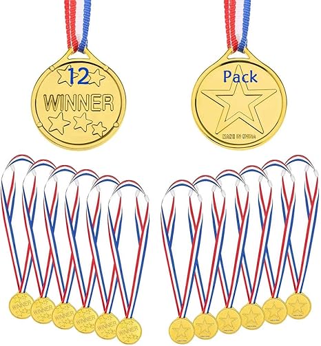 Set 5 Medaglie Vincenti Per Quiz – 50mm In Metallo Con Nastri E Certificati