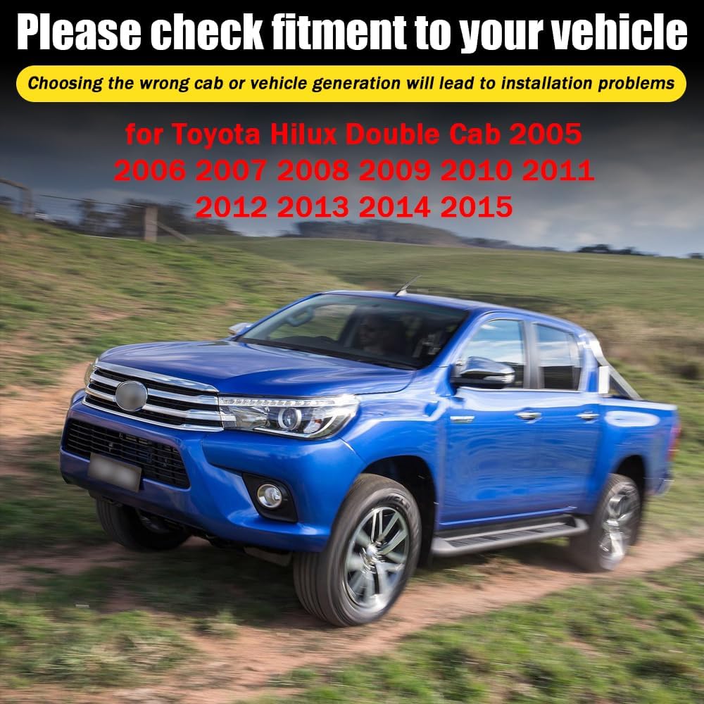 Window Visors Rain Guards for Toyota Hilux Double Cab 2005 2006 2007 2008 2009 2010 2011 2012 2013 2014 2015 Accessories, Wind Deflectors Vent Shades for Toyota Hilux Double Cab