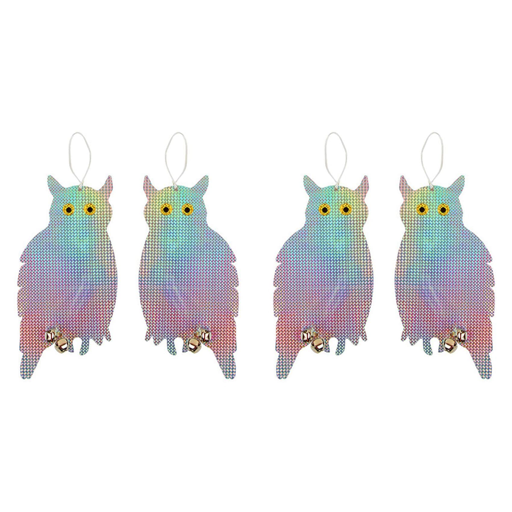 Hndhbfgrt 4PCS Owl Bird Repellent Bird Deterrent Hanging Device Effectively Keep Birds Away Scare Away Birds Garden Supplies