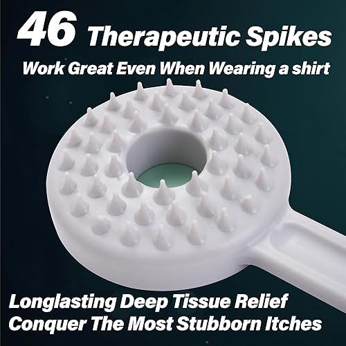 Miniatura 4 de Rascador de espalda de gran tamaño, rascador de cuero cabelludo, masajeador de espalda, exfoliante de piel, mango largo y resistente con 2