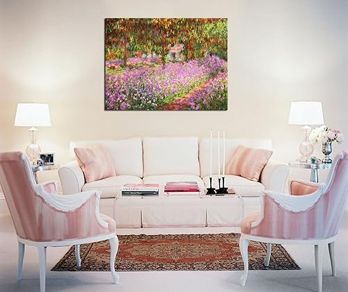 Miniatura 4 de Irises in Monet's Garden - Lienzo impreso en lienzo envuelto en galería - Reproducción de pintura impresionista de Claude Monet - Arte floral listo