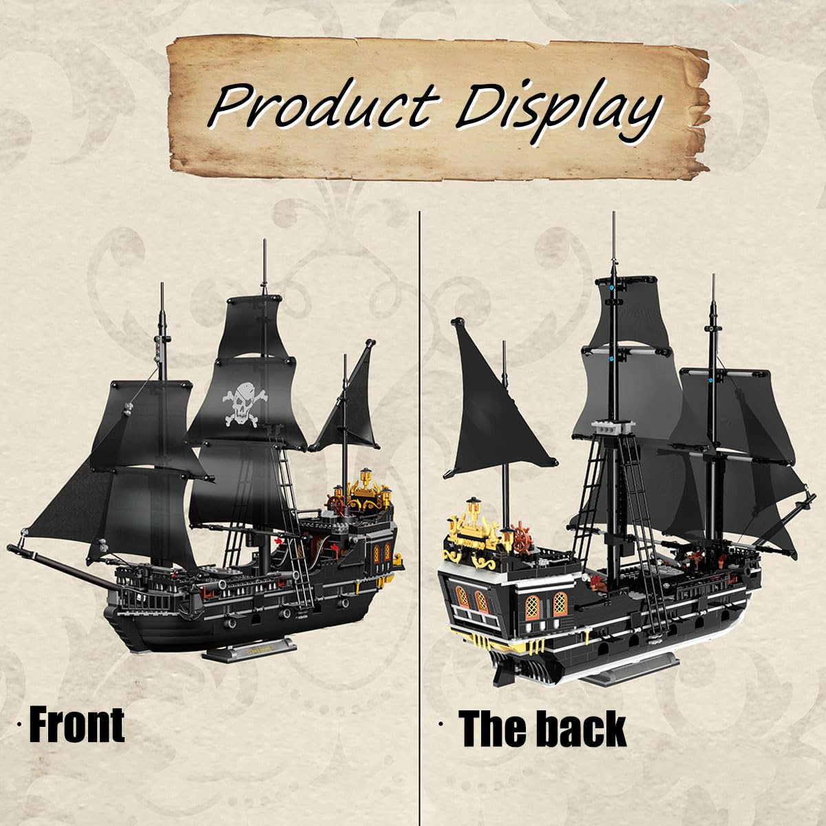 Amazon.co.jp: BDYDT 海賊船セット ブラックパール 海賊船 ミニ