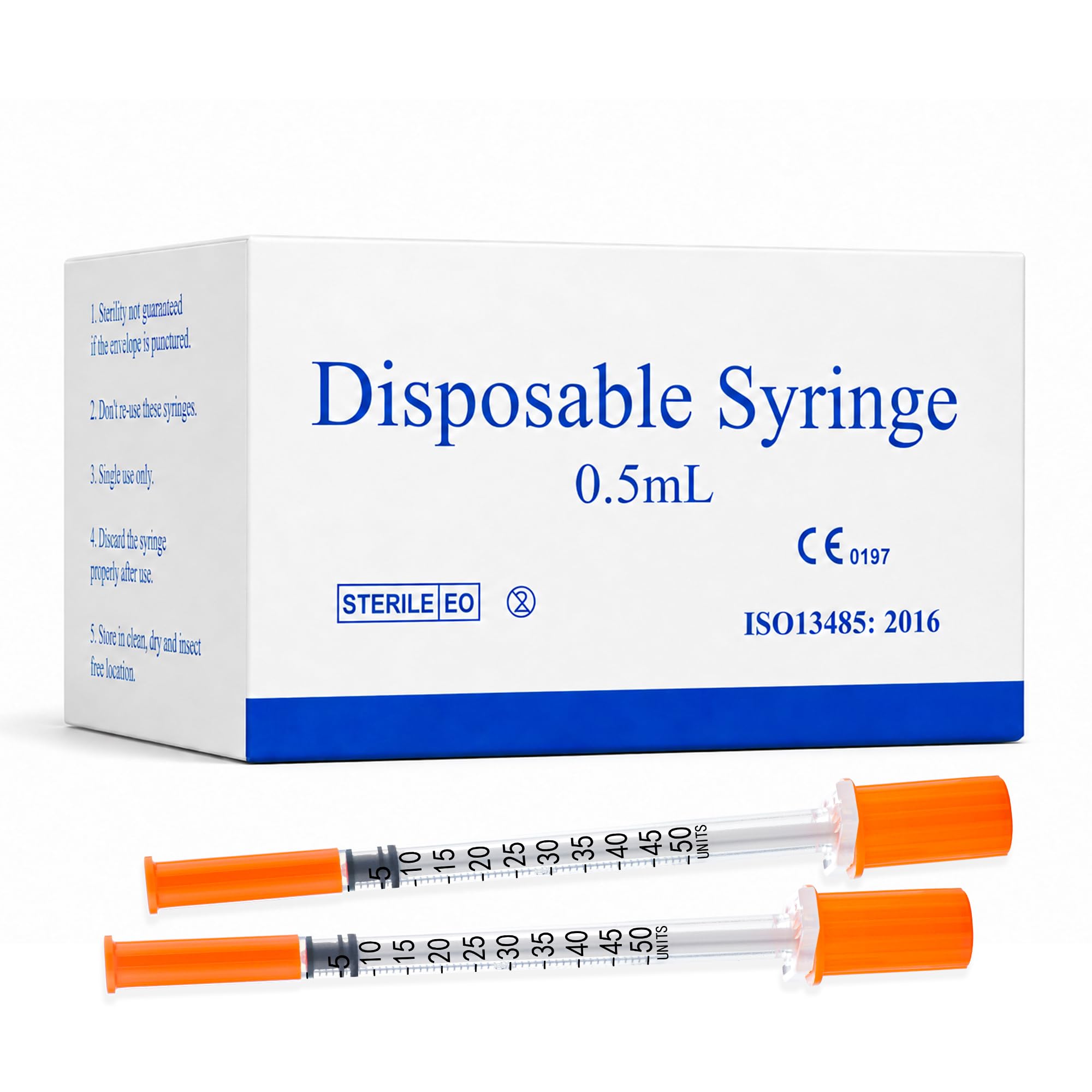 1ml/cc 31G Syringe 5/16" (8mm) Needle, Disposable Individual Package — Amazon image 8
