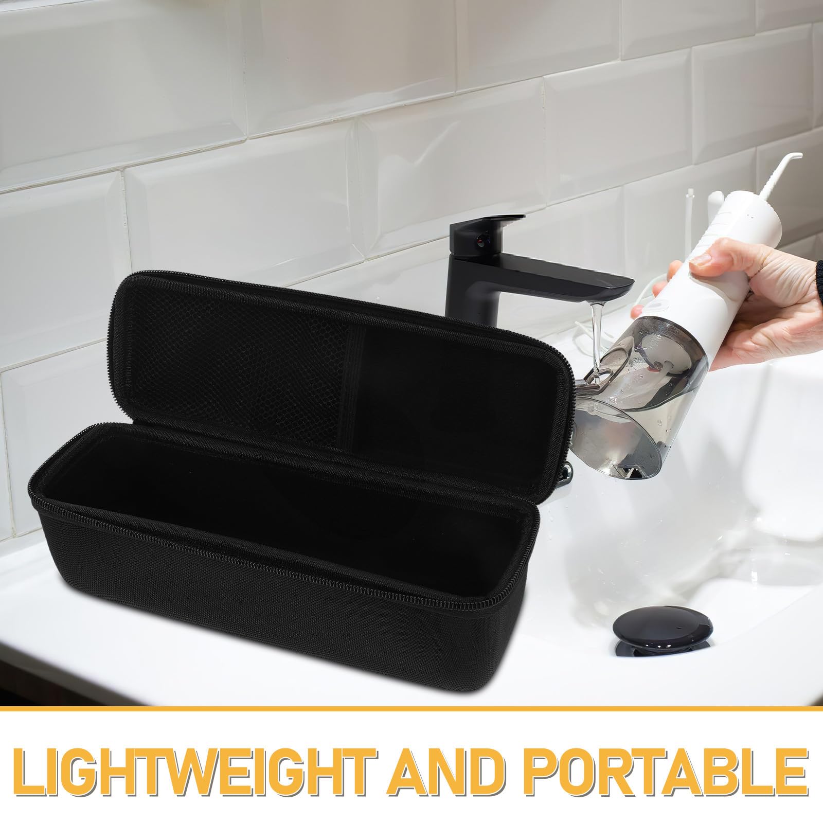 Cabilock Borsa organizer da viaggio per idropulsore - Borsa da trasporto vuota in nylon portatile - Custodia compatta per idropulsore - Compatibile con MEO701