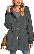 Bestbee Warm Fleece Jackets for Women, Plus Size Fuzzy Hooded Casual Coats Lidies 2025 Cardigan Sweaters Outerwear with Pockets, 3XL, Medium Grey