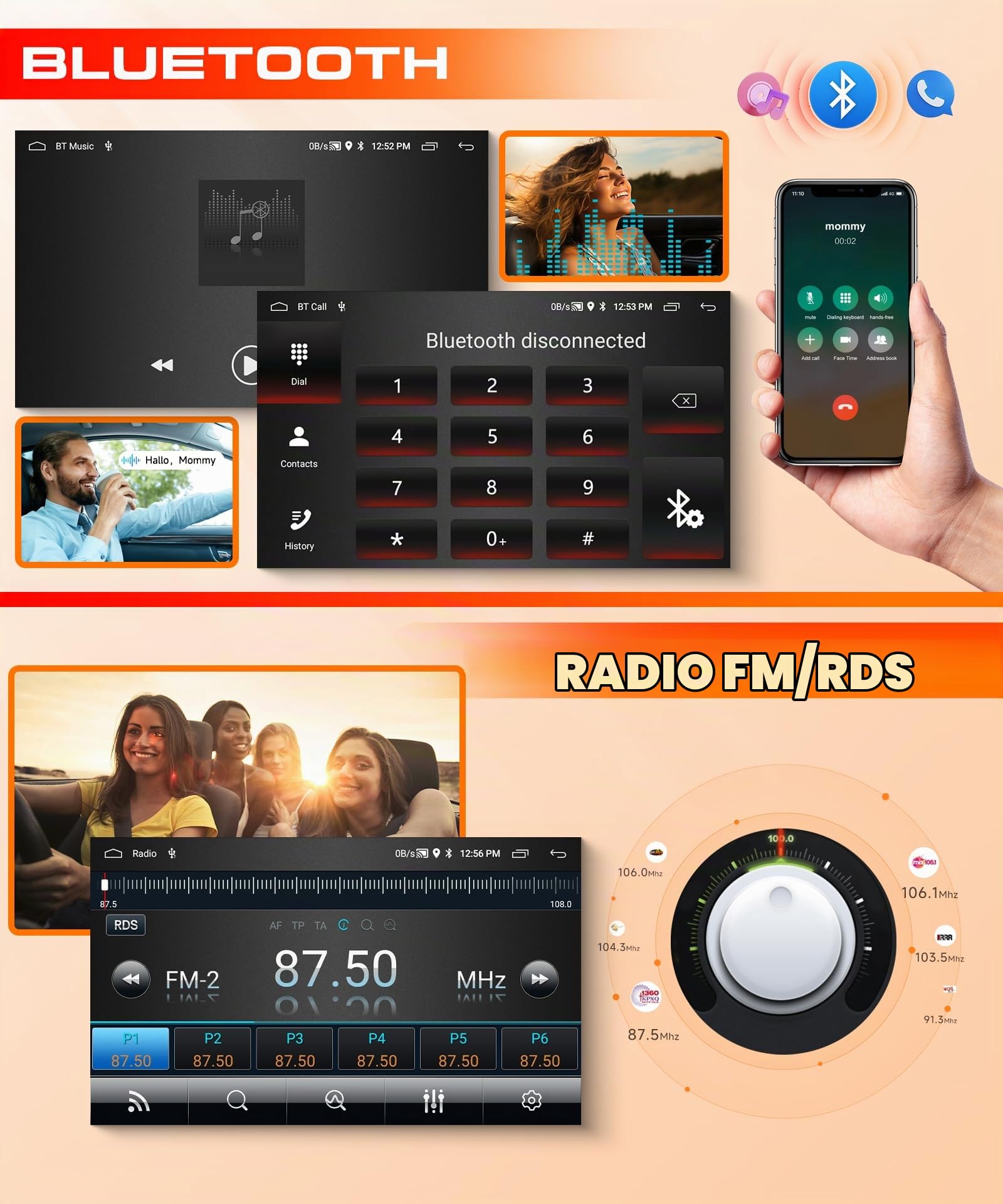 2G&64G 9" Autoradio per Buick Encore 2016-2018/Opel Mokka Vauxhall 2016-2019 con Carplay Android Auto Wireless,touchscreen Bluetooth RDS/FM Radio,Wi-Fi Navi/Telecamera posteriore AHD