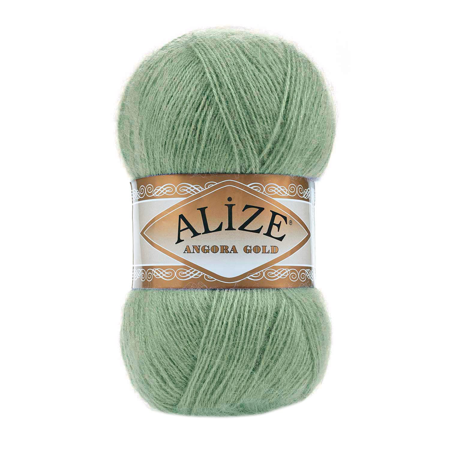 20% Wool 80% Acrylic Soft Yarn Alize Angora Gold Yarn Crochet Lot of 2skn 200gr 1204yds Lace Hand Knitting Turkish Yarn (852 Green) — image 1