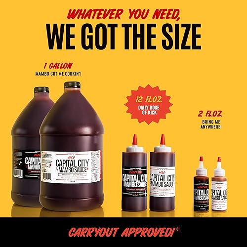Miniatura 3 de Capital City Mambo Sauce Sweet Hot & Mild Variety Pack, Washington DC Wing Sauces, Perfect Condiment for Wings Chicken Pork Beef Seafood Burgers