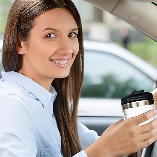 Miniatura 7 de Taza de viaje con estampado de flores con perro salchicha, vaso con tapas, taza de café, botella de agua de acero inoxidable con aislamiento al