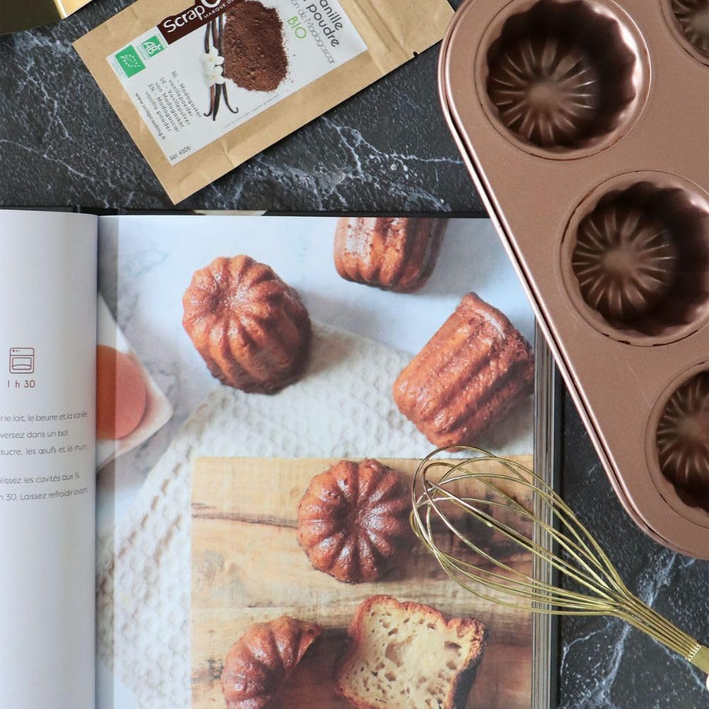 Scrapcooking Set di pasticceria: libro, spatola, frusta, boccole e stampo