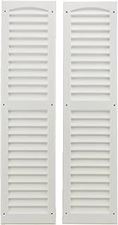 Shed Windows and More, Louvered Shed Shutter or Playhouse Shutter White 9" X 36" Sold by The Pair