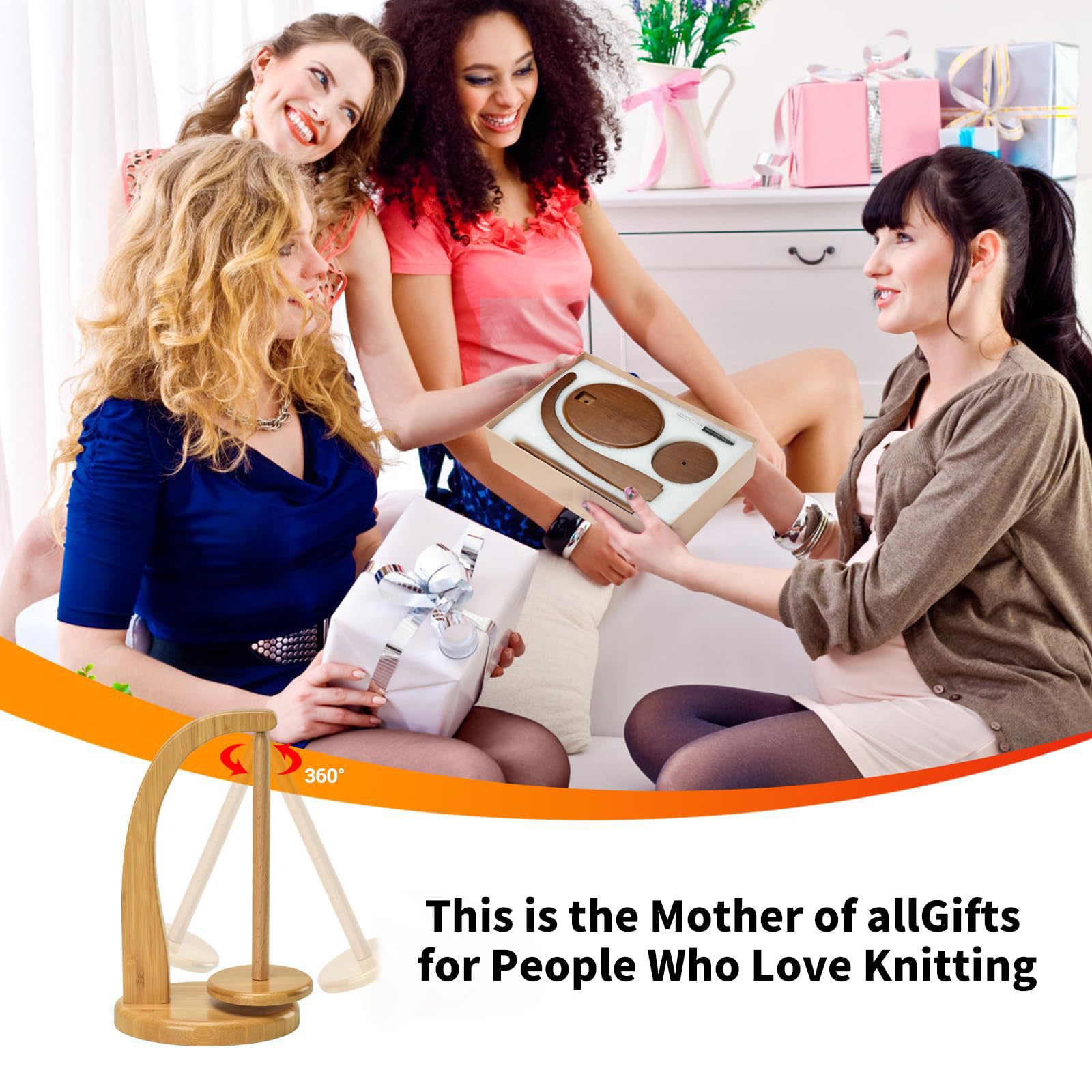 Yarn Winder - Avvolgitore per lana, girevole e magnetico, in lana, per accessori per uncinetto e lavori a maglia