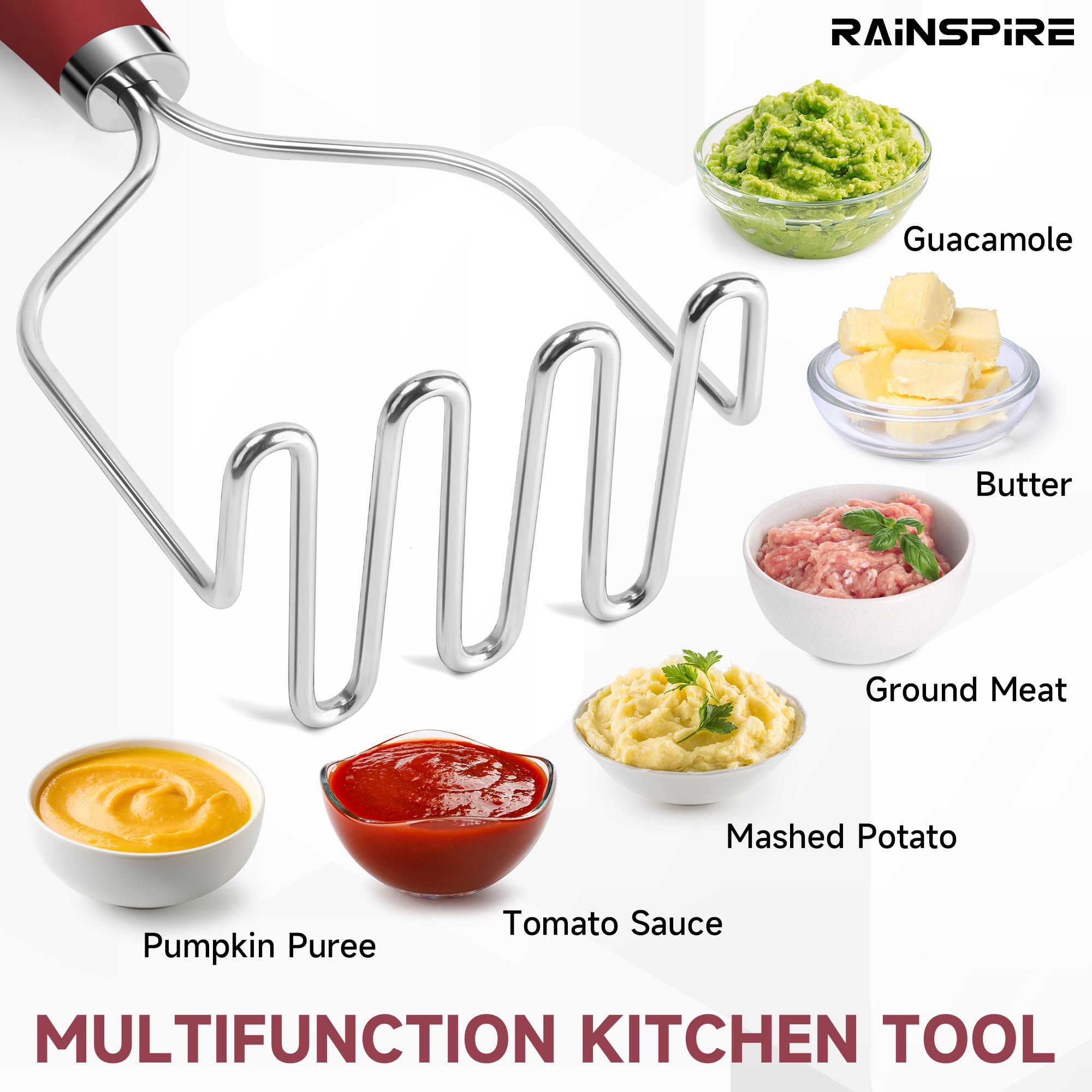 Rainspire Potato Masher - Stainless Steel -4 Rainspire Potato Masher - Stainless Steel -4