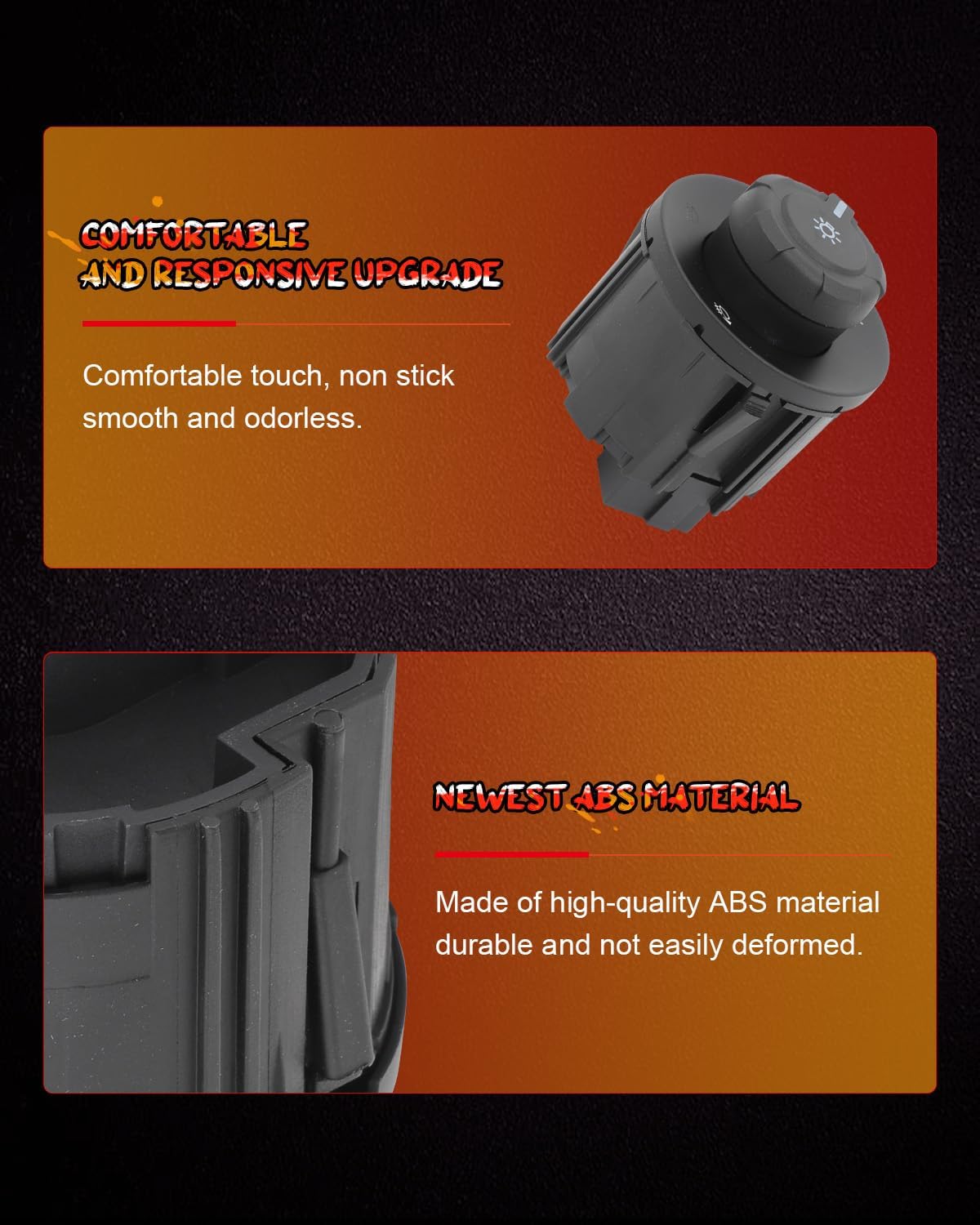cciyu Headlight Switch for Ford F-150 2009-2014 for Ford F-250 Super Duty 2011-2019 Headlamp Fog Light Control Switch 9L3Z11654CA HLS1463 1S11241 SW6637