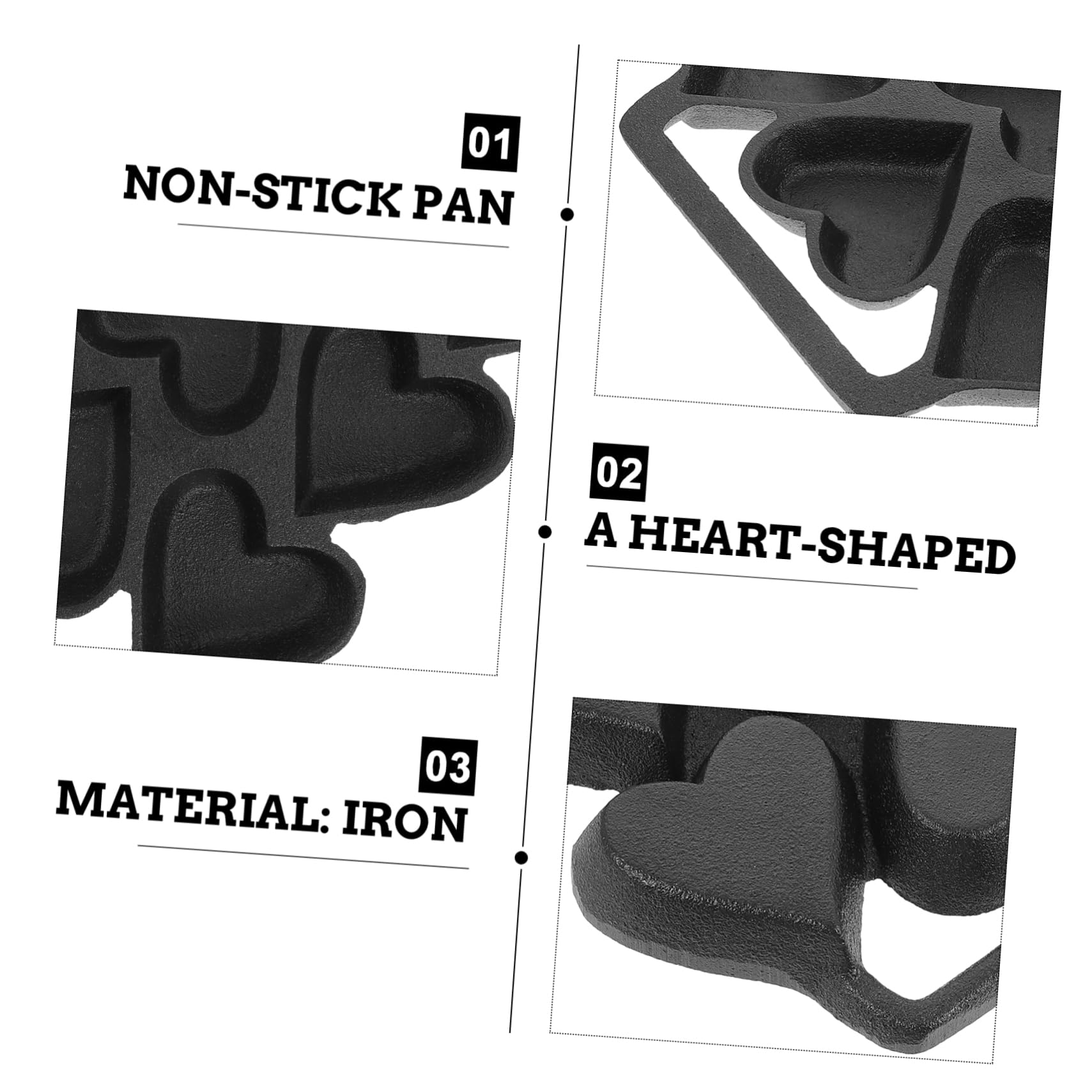 Cabilock Molde para Pastel en Forma de Corazón de Hierro Resistente a Altas y Bajas Temperaturas, Seguro para Refrigerador, Adecuado para Repostería Casera y Horneado