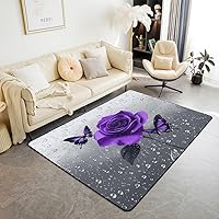 Vista 24 de jejeloiu Alfombra de Área con Líneas de Tiras Geométricas, Alfombra Decorativa para Sofá, Juego de Alfombras Decorativas Abstractas para Dormitorio