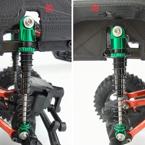 Miniatura 4 de RC-Hub Amortiguador de choque RC de aluminio 1.890 in para 124 Axial SCX24 90081 AXI00001 AXI00002 AXI00004 AXI00005 AXI00006 RC Crawler Car (rojo)