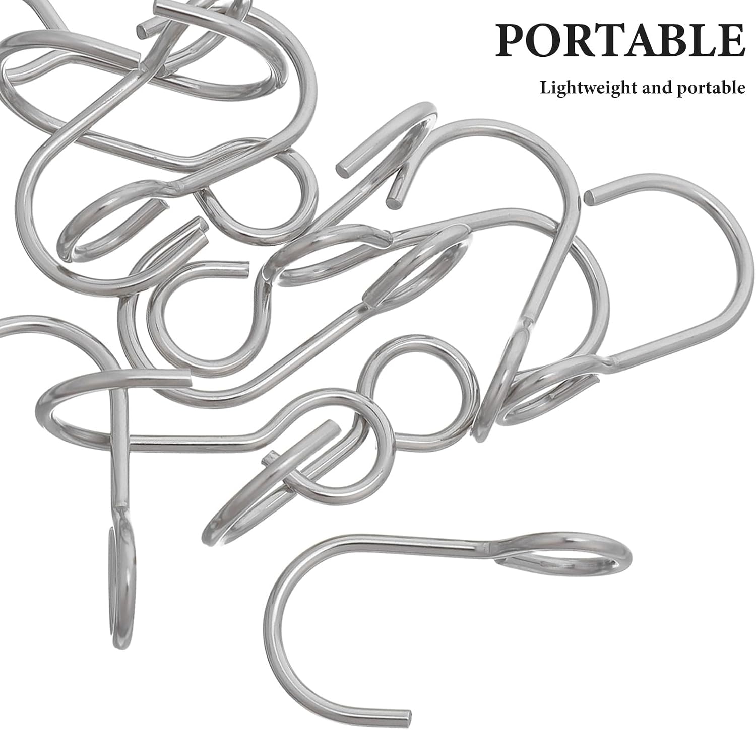 50pcs Awning Hooks for Lights S Shaped Hooks Set Rv Party Light Hangers for Christmas Party Camping Tent Indoor and Outdoor Supplies