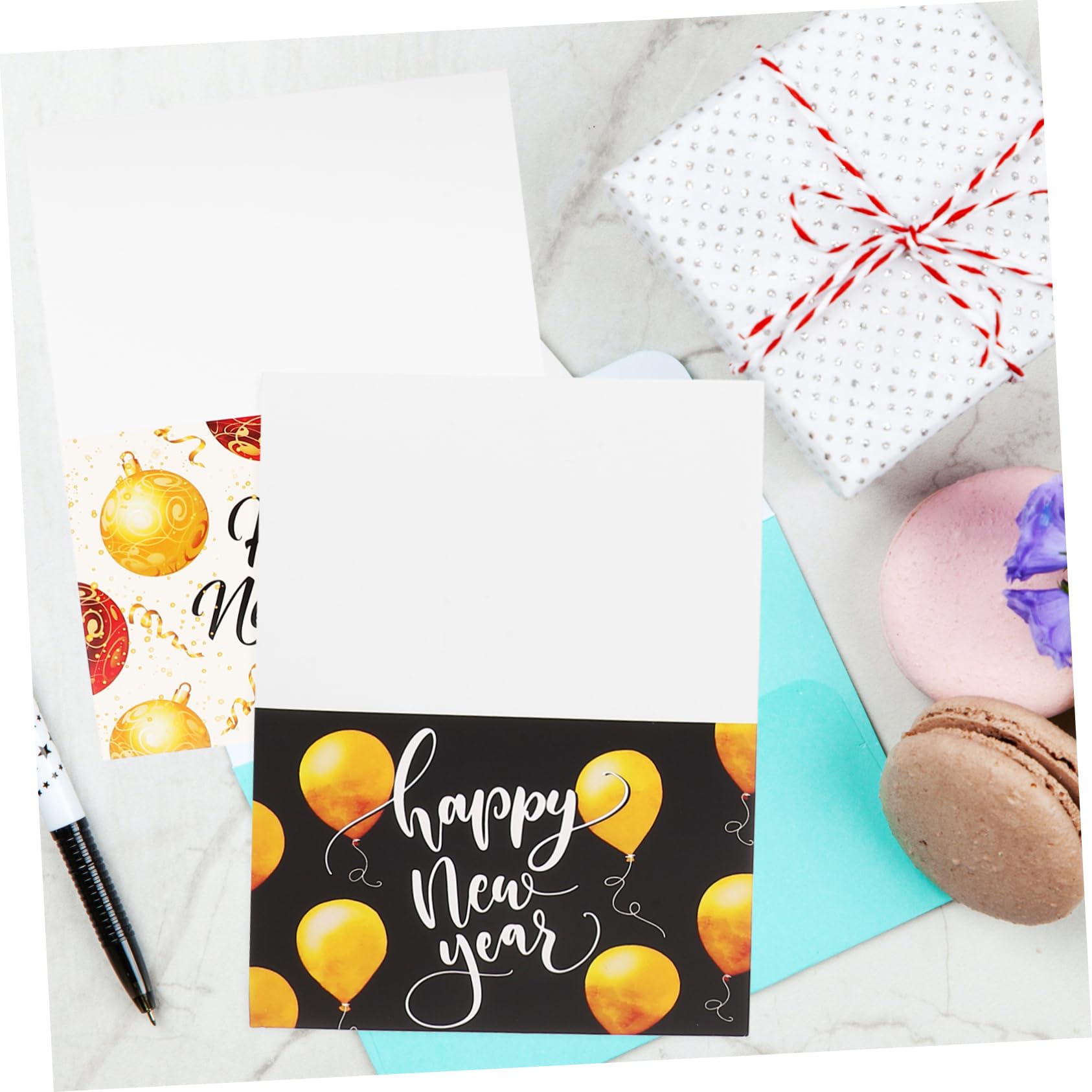TEHAUX 4ensembles Cartes De Vœux Pour Nouvel An Avec Enveloppes Pour Souhaiter De Bonnes Fêtes Et Messages De Gratitude