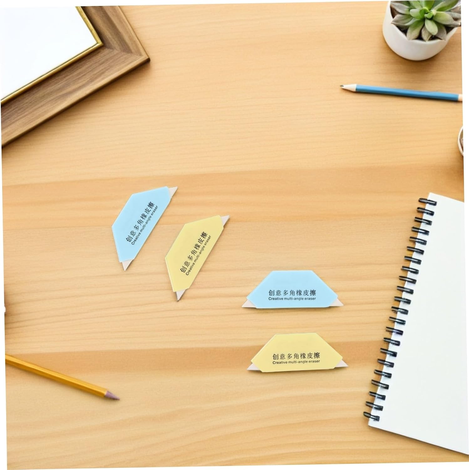 4pcs Multi-Angle Sketch Eraser for Artists and Students Small with Minimal Debris Precise Drawing Tools for Sketching Ergonomic Design for Art Classes and Professional Artwork