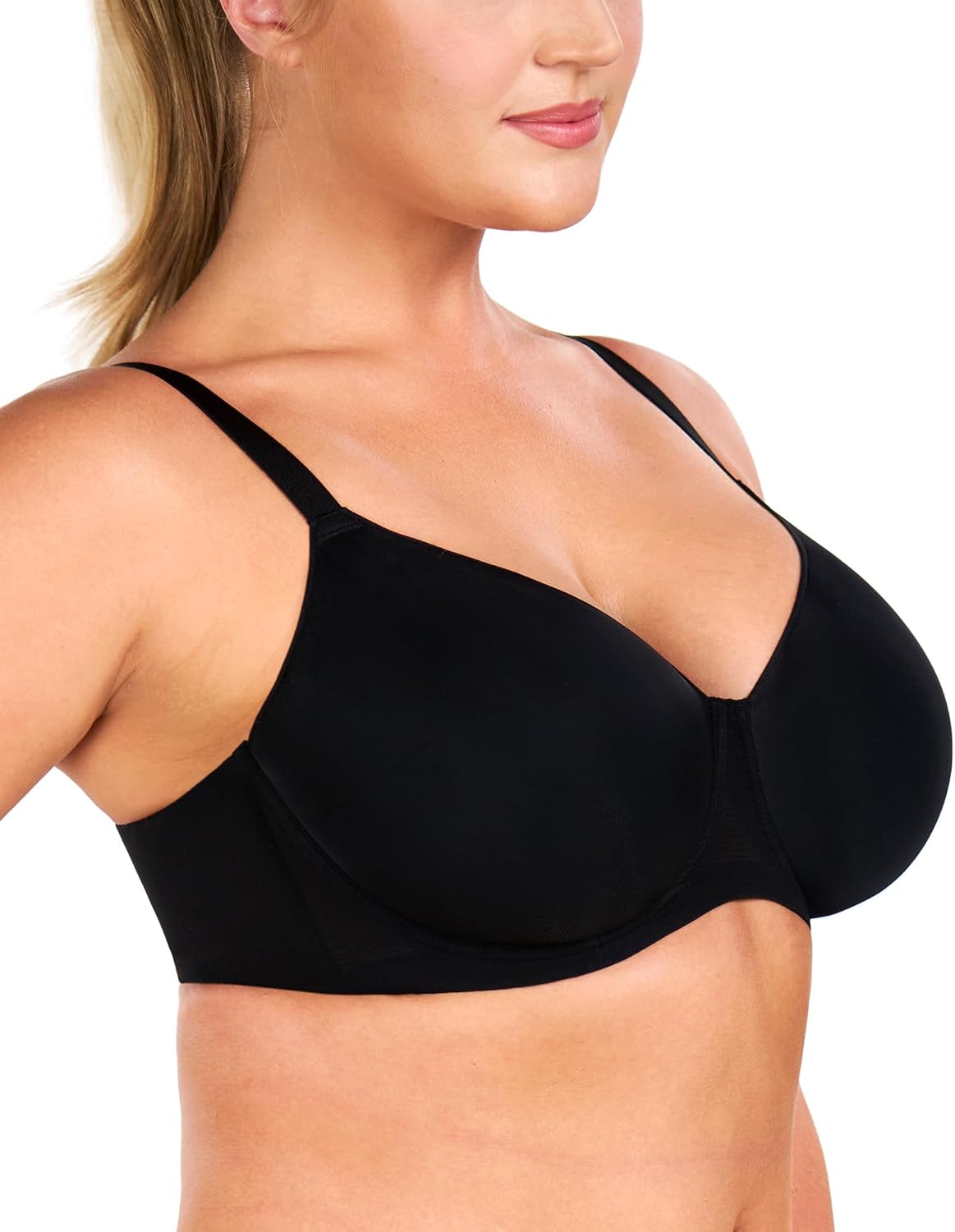 HSIA Minimizer Bra for Women - Air Mesh T-Shirt Full Coverage Seamless Bra Plus Size Underwire Padded Bra for Large Bust - Image 2