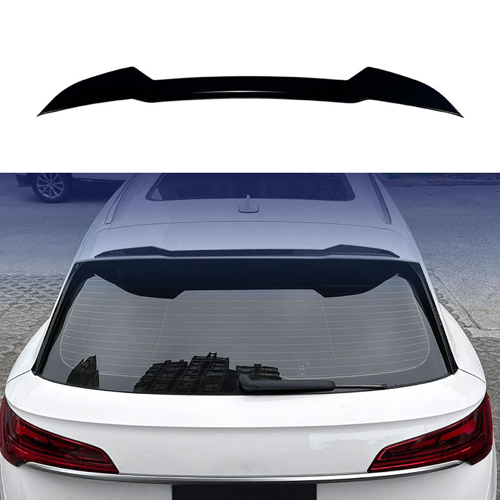 YPFYBHD Compatible with Audi Q5 FY Sline 2016-2024 SUV, Car Rear Roof Trunk Spoiler Wing Air Deflector Tuning Exterior Accessories,glossy black
