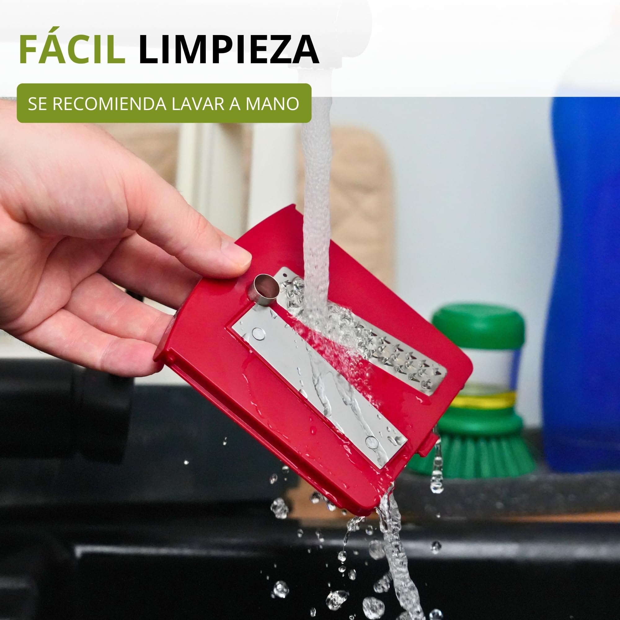 Westmark Cortador en espiral para fideos de verdura, zoodles y espirales de fruta, Con 3 insertos de corte, Cuchillas afiladas de acero inoxidable, Spiromat, Antracita/blanco/rojo, 11332260