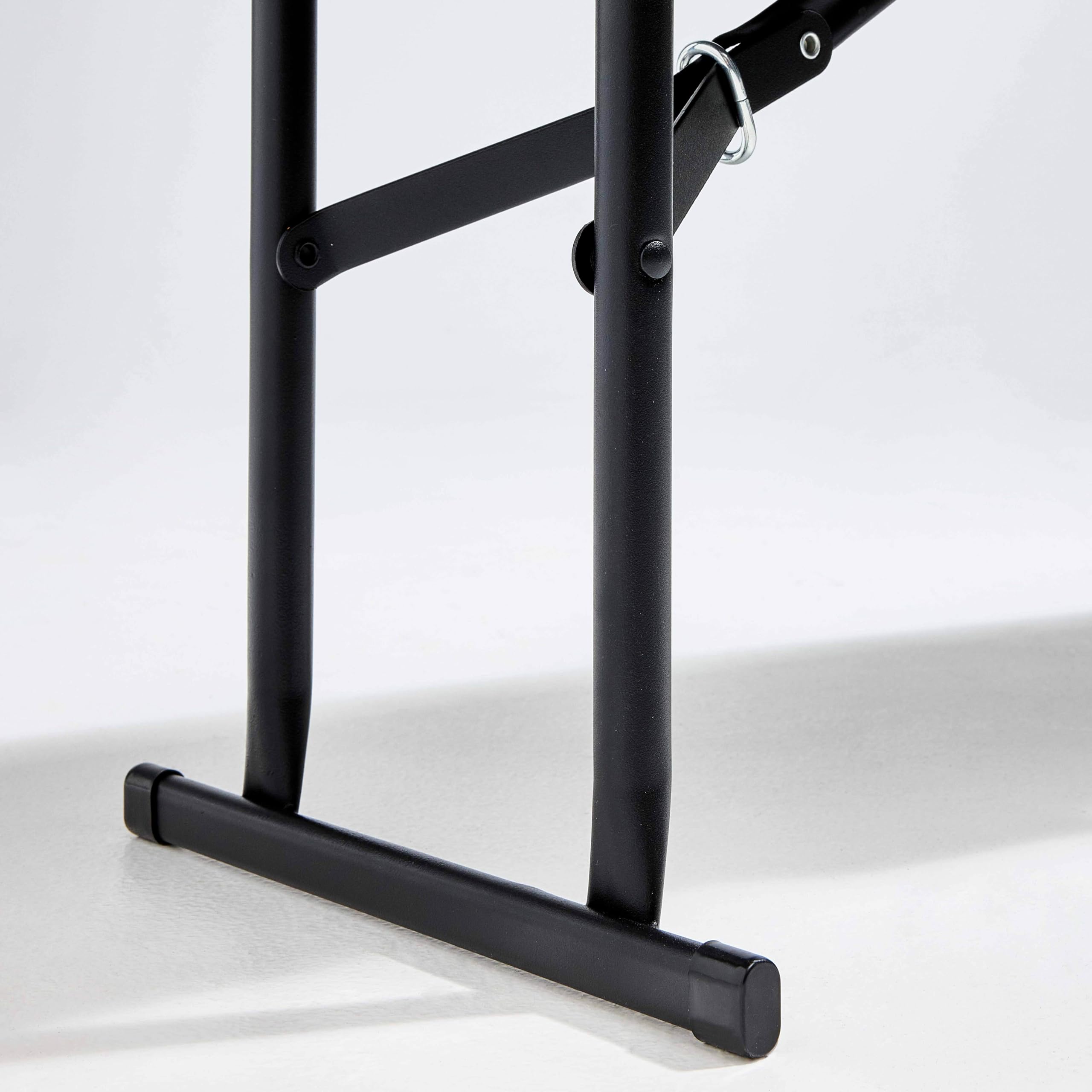 Banc Pliant Noir 3 Places 180cm