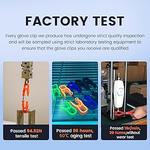 BOZZYS Glove Clips for Work 6-Pack | Z-Shaped Clips for Tool Belts & Hard Hats | Construction Gloves Anti-drop Keeper