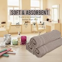 Vista 7 de Paquete de 24 Toallas de Mano Arena 100% Algodón Toalla de Spa – 16x26 pulgadas Toallas Faciales Altamente Absorbentes Gimnasio, Toalla para Cabello