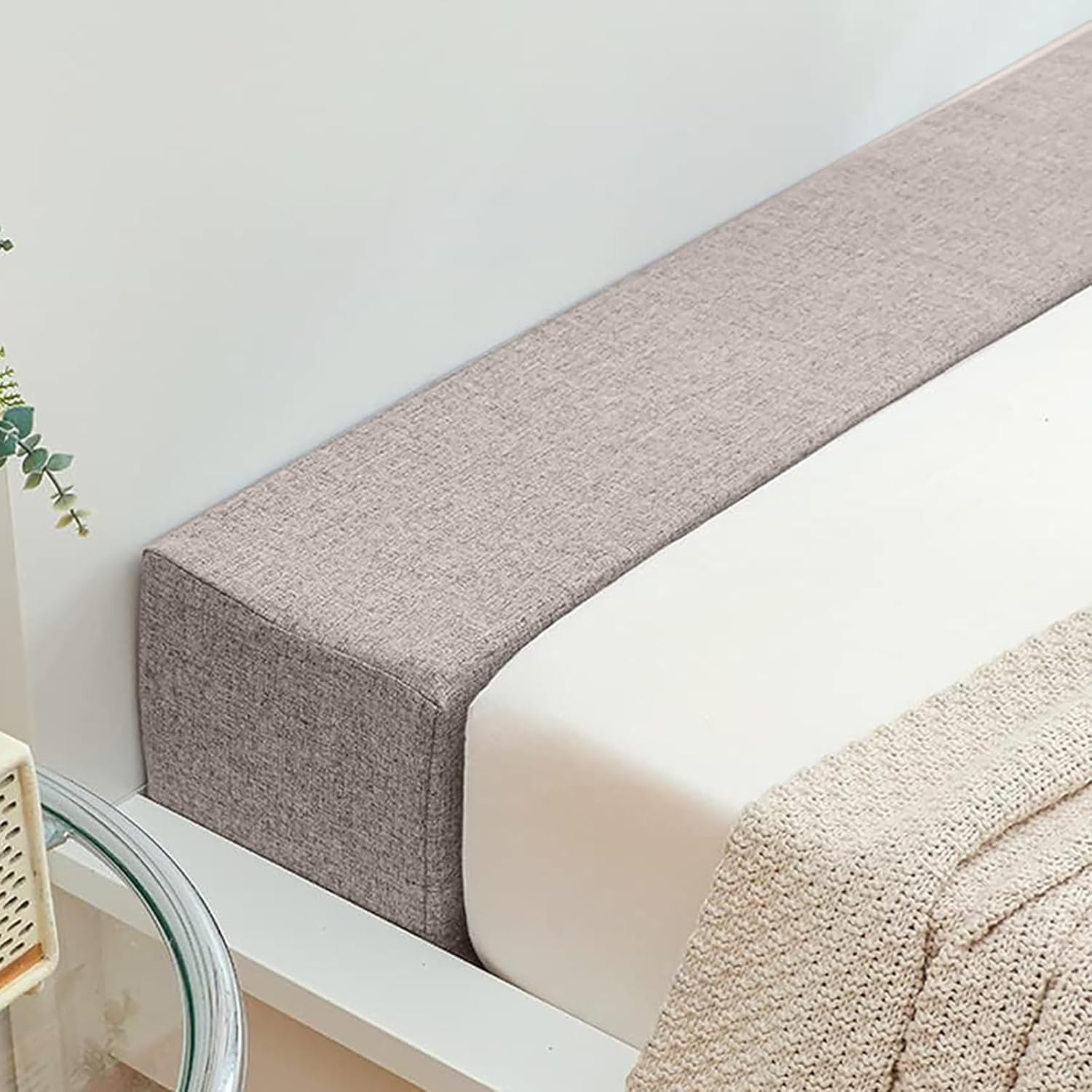 Bed Gap Filler, Mattress Extender for Twin Bed, Close Gap(0-12") Stop Losing Your Pillows(Beige-LxWxD-39 * 2 * 8in) Beige Twin/Twin XL-39x2x8in