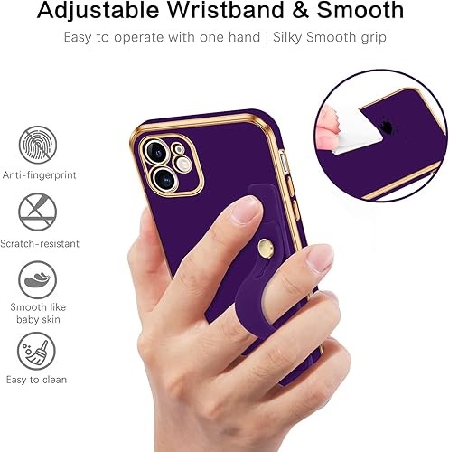 Miniatura 3 de VENINGO Funda para iPhone 11, fundas de teléfono para iPhone 11, TPU suave de ajuste delgado, con pulsera ajustable, resistente a los arañazos, a