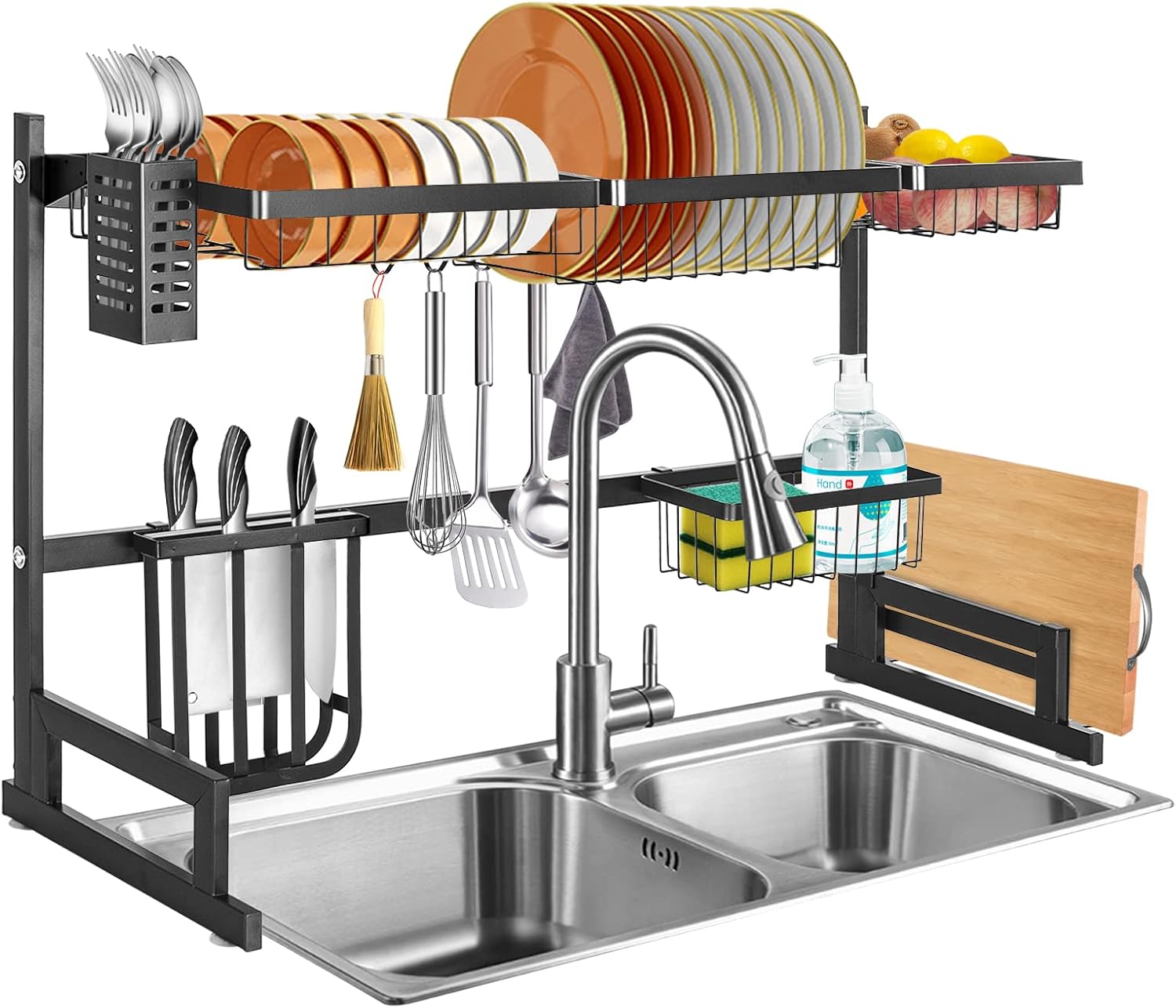 AKOZLIN Adjustable Over Sink Dish Rack （Sink Size ≤ 39