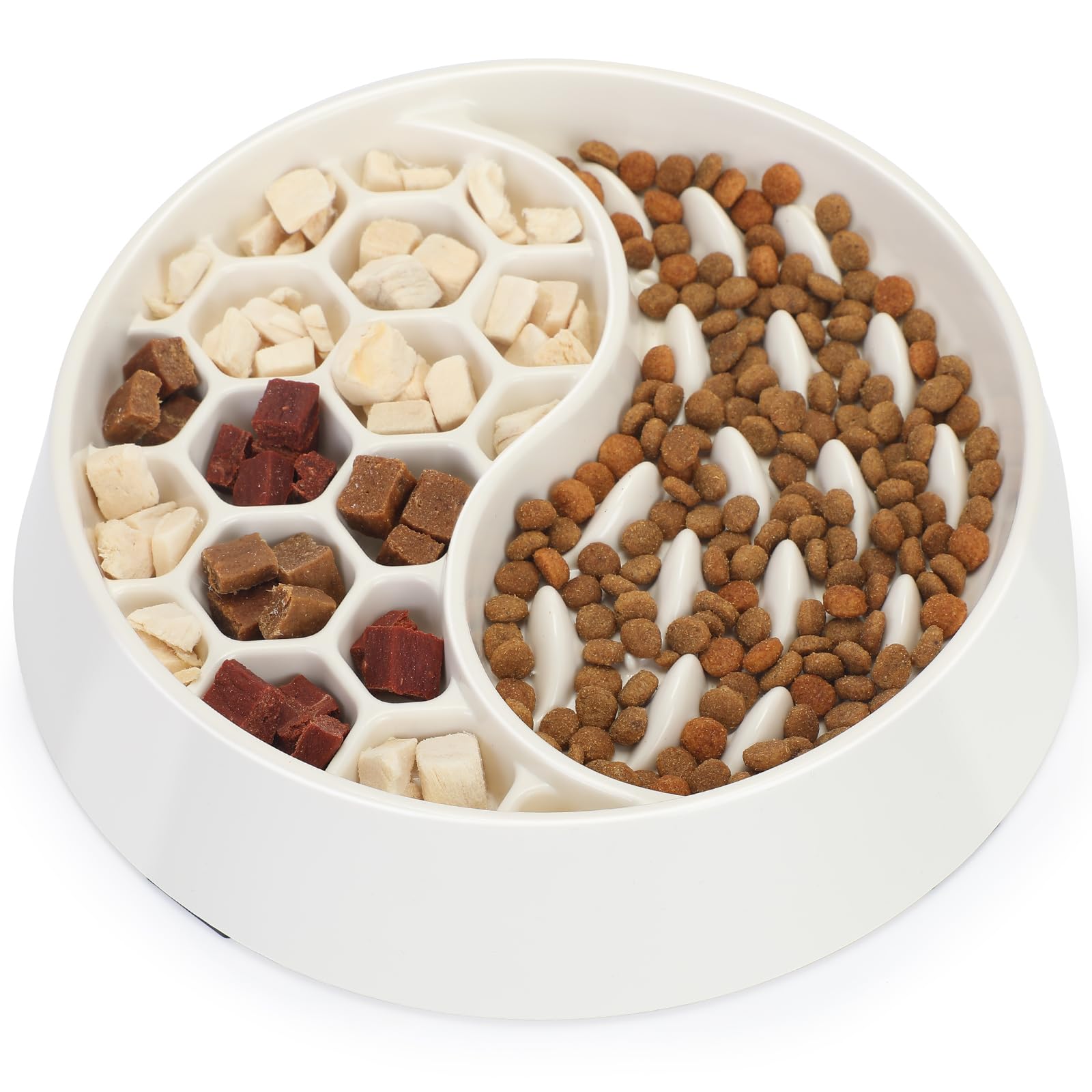 IDOGCHEW Slow Feeder Dog Bowl, Slow Down Eating Food for Prevent Bloat Anti Choking, Durable Maze Puzzle Feeder Heavy Feeding Bowls for Small Medium Dogs Healthy Digestion Weight Control