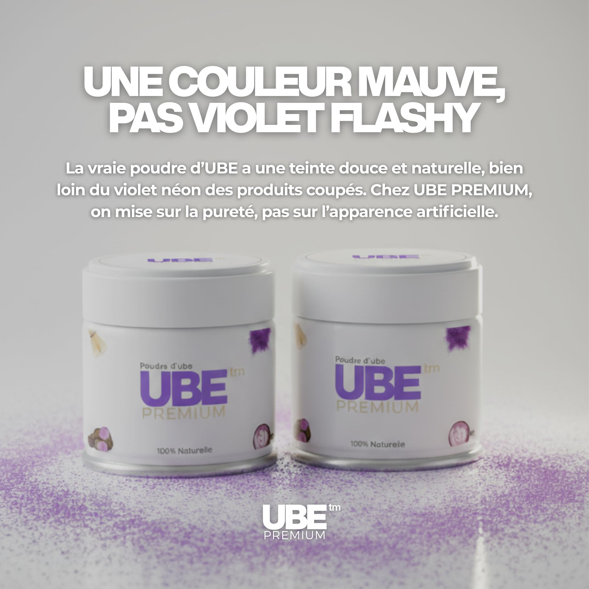 UBE PREMIUM - Ube Poudre 100% Naturelle et Authentique Qualité Premium– (200 g) Igname Violet (Dioscorea alata) – Ube Latte, Glaces, Bubble Tea & Desserts – Vegan, Sans Gluten, Colorant Naturel