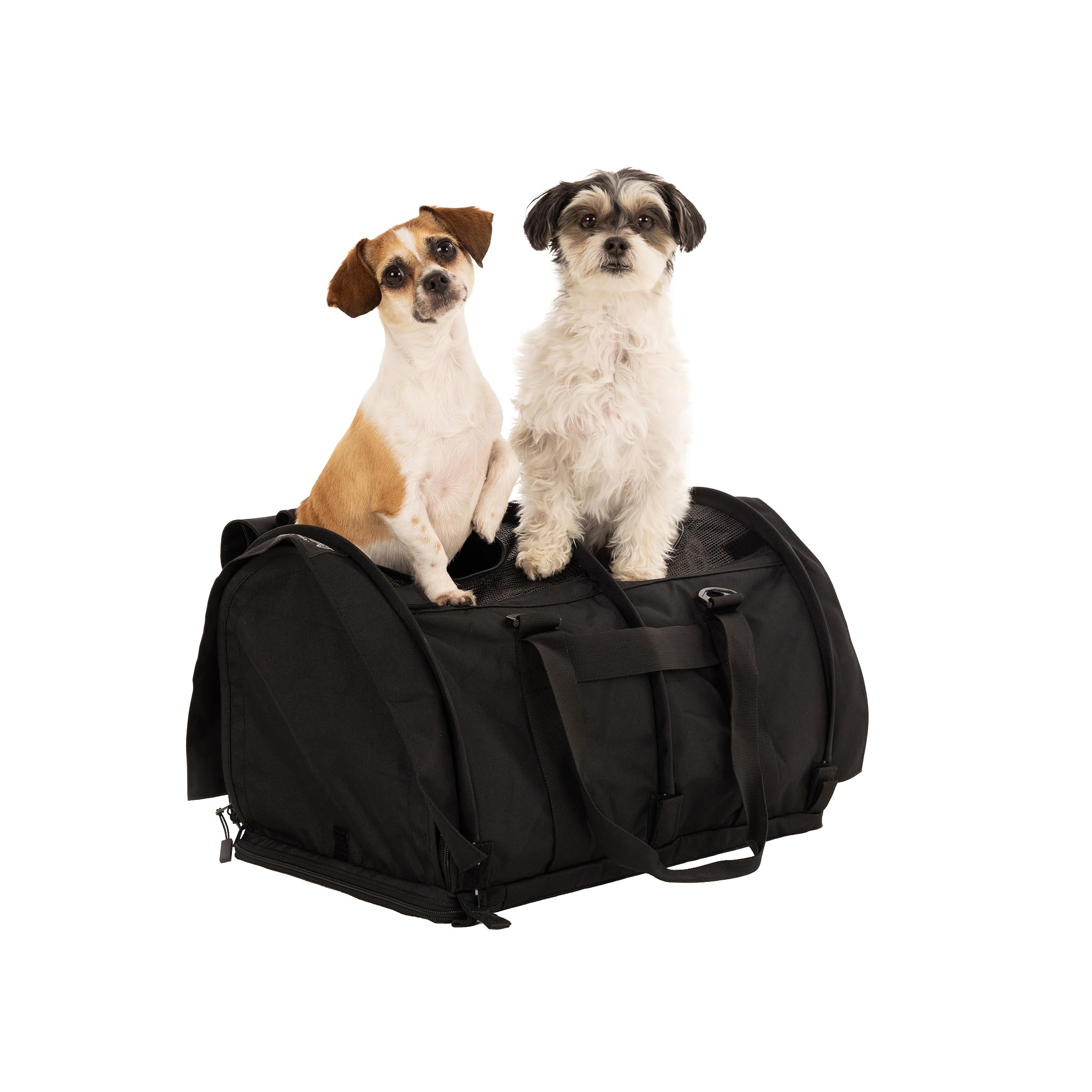 Petote Metro Quilted Luxe Pet Carrier, Large, Ivory