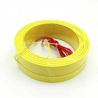Soil Heating Cable Greenhouse Heating Wire Warm Floor for Plants 50 meters yellow
