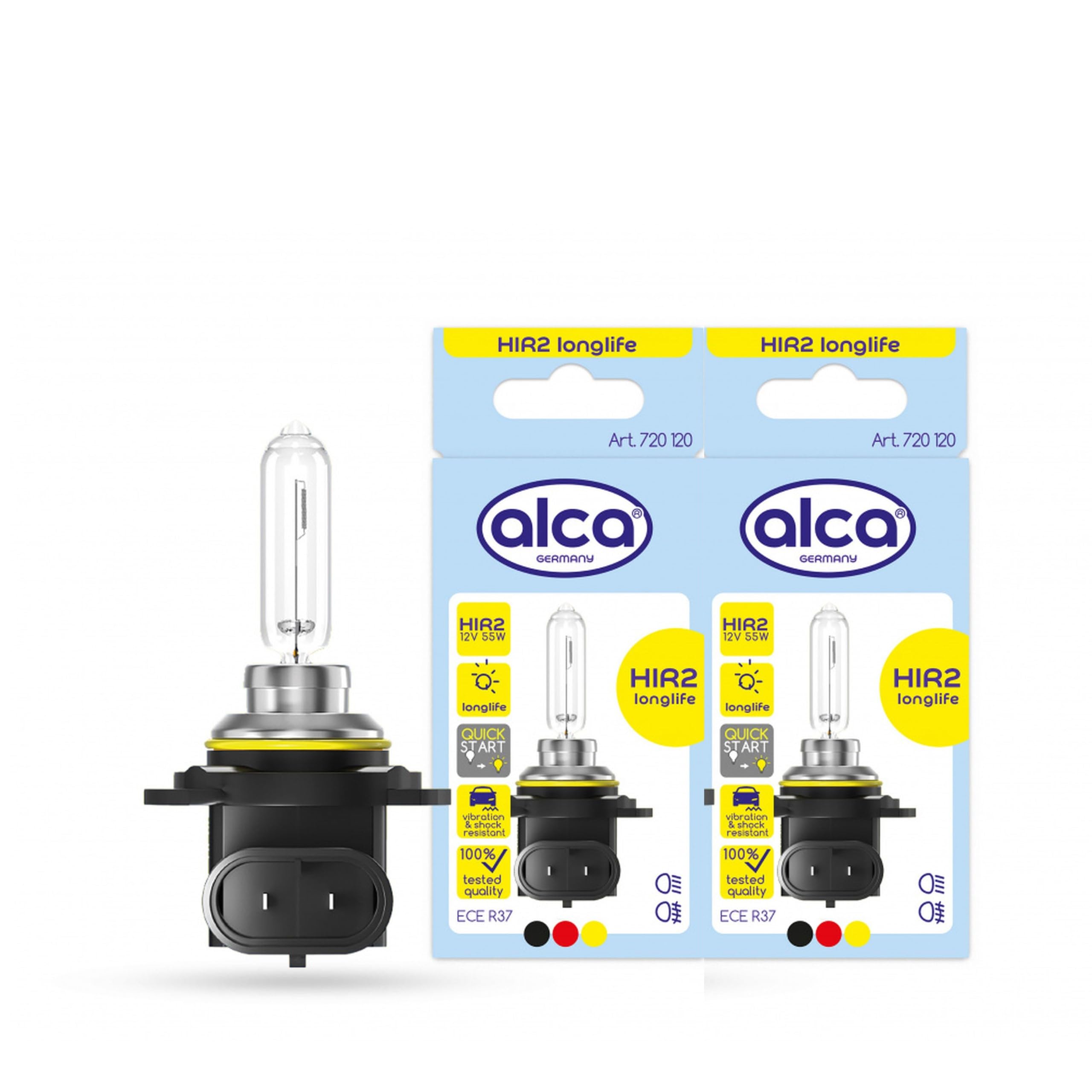 alca Halogen Lamps HIR2 12V 55W Automotive Headlight Bulb Set Of 2 Fit Toyota C-HR 2016-2022 720120x2