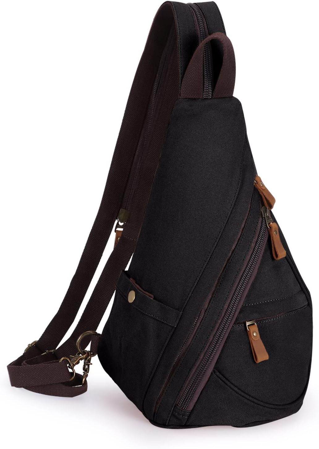 Phenas Canvas Sling Bag Casual Backpack Multipurpose Rucksack for Men Women Outdoor Cycling Hiking Travel