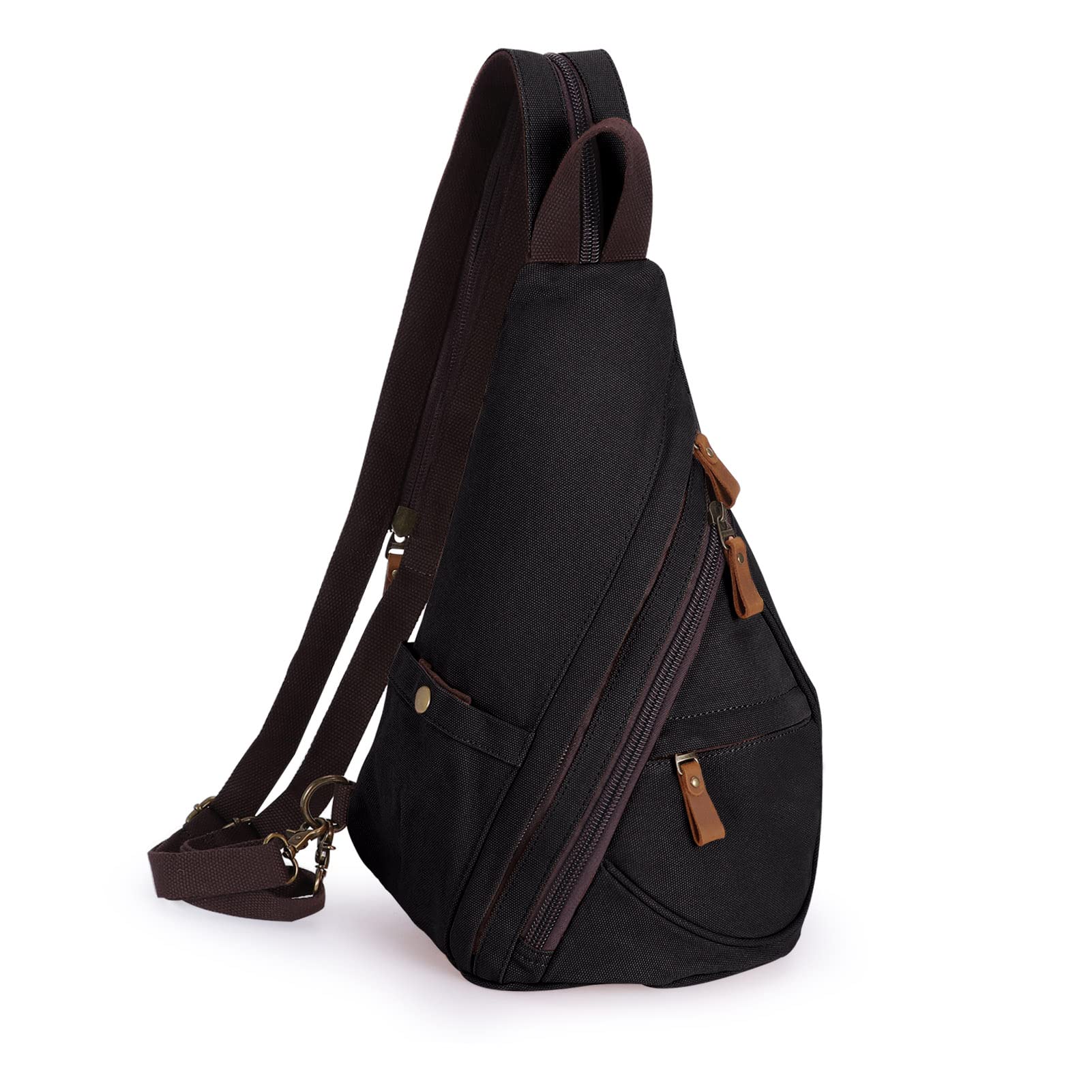 Phenas Canvas Sling Bag Casual Backpack Multipurpose Rucksack for Men Women Outdoor Cycling Hiking Travel